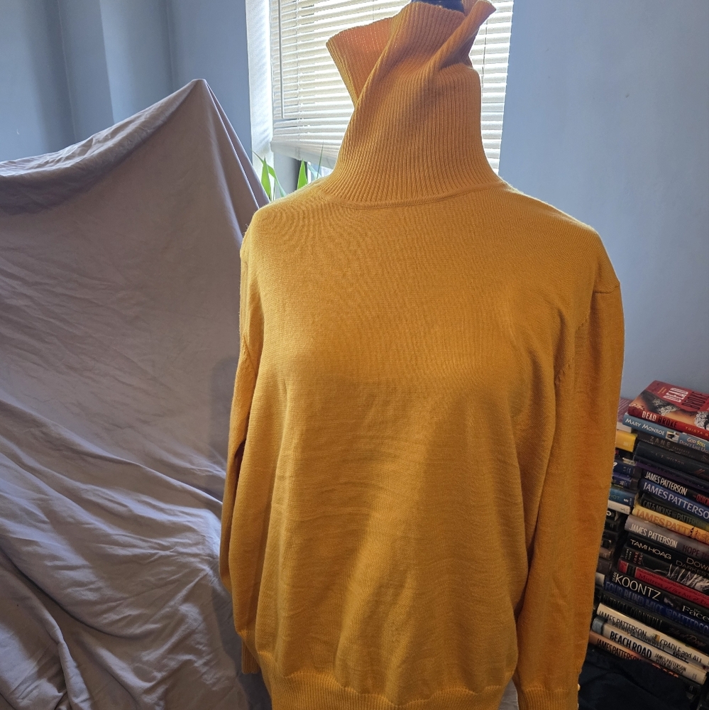 Mustard Yellow Turtleneck Sweater